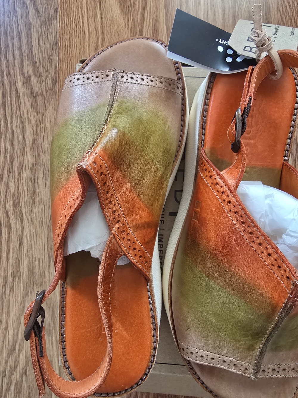 Womans Brand New Size 8.5 Bed|Stu LIBRARY MELON ID SANDALS. PLATFORM SANDAL 🤩 - Picture 10 of 16